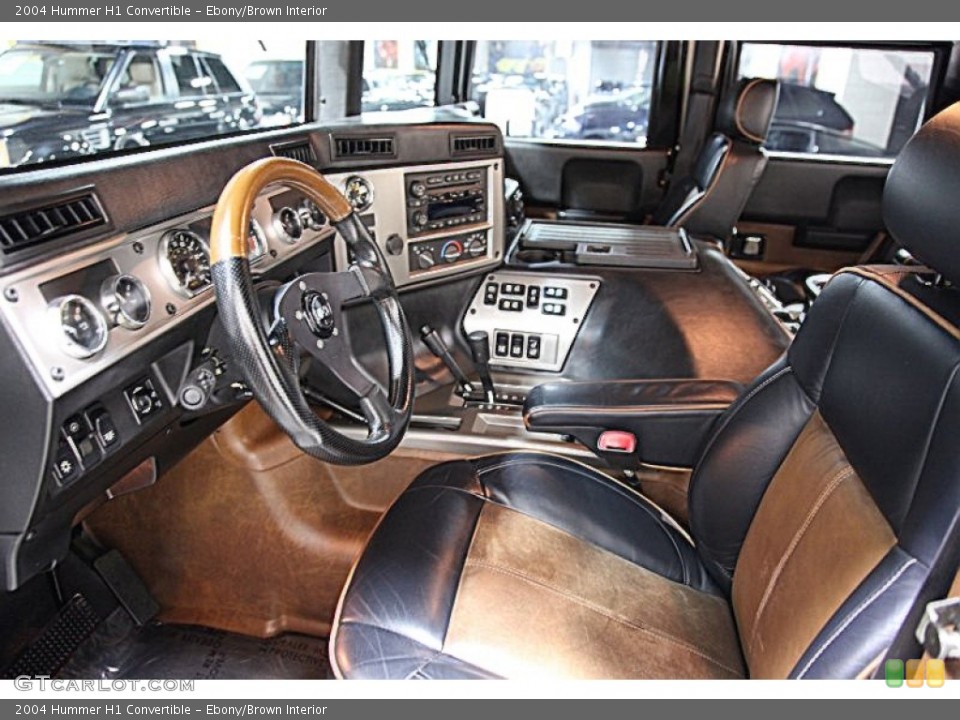 Ebony/Brown Interior Photo for the 2004 Hummer H1 Convertible #55457063