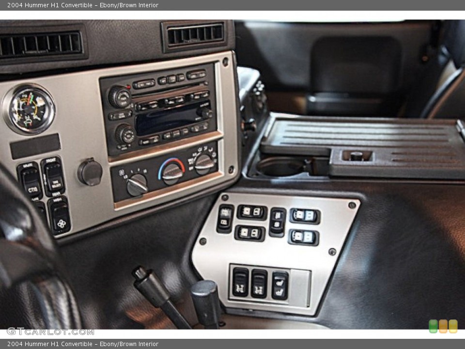 Ebony/Brown Interior Controls for the 2004 Hummer H1 Convertible #55457069