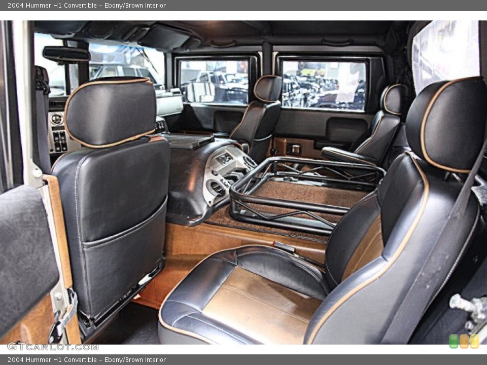 Ebony/Brown Interior Photo for the 2004 Hummer H1 Convertible #55457078