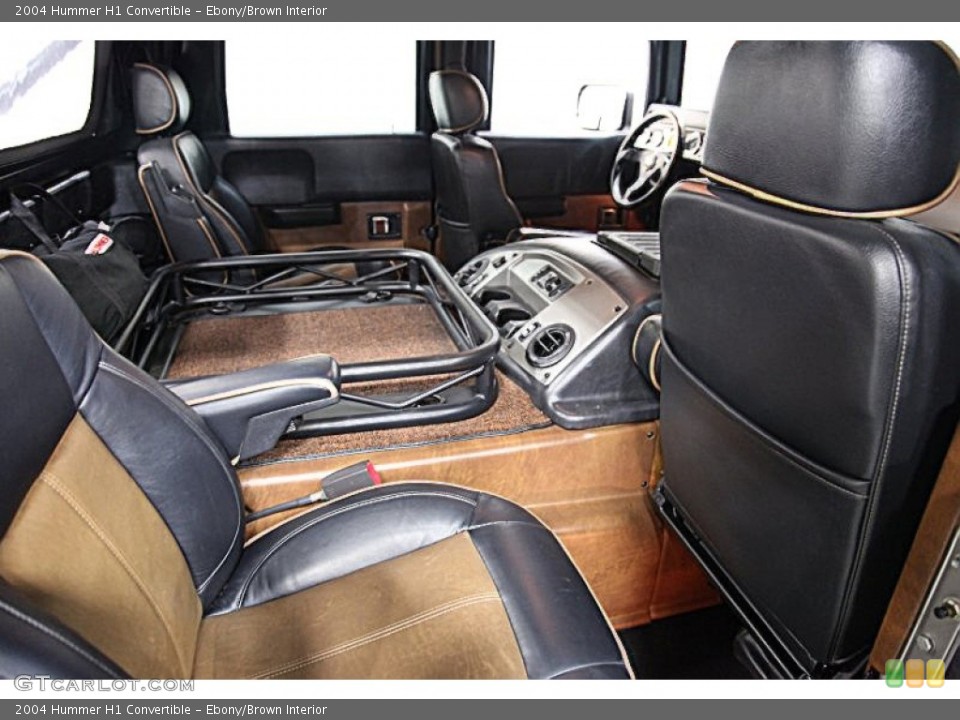 Ebony/Brown Interior Photo for the 2004 Hummer H1 Convertible #55457099