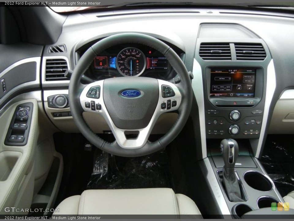 Medium Light Stone Interior Dashboard for the 2012 Ford Explorer XLT #55460229