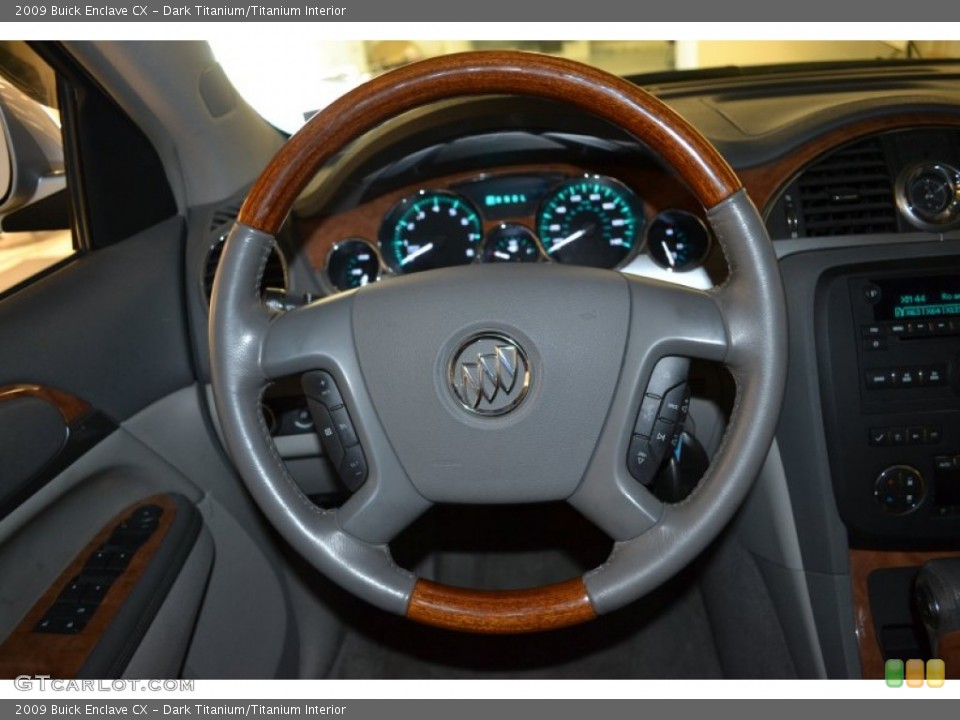 Dark Titanium/Titanium Interior Steering Wheel for the 2009 Buick Enclave CX #55460546