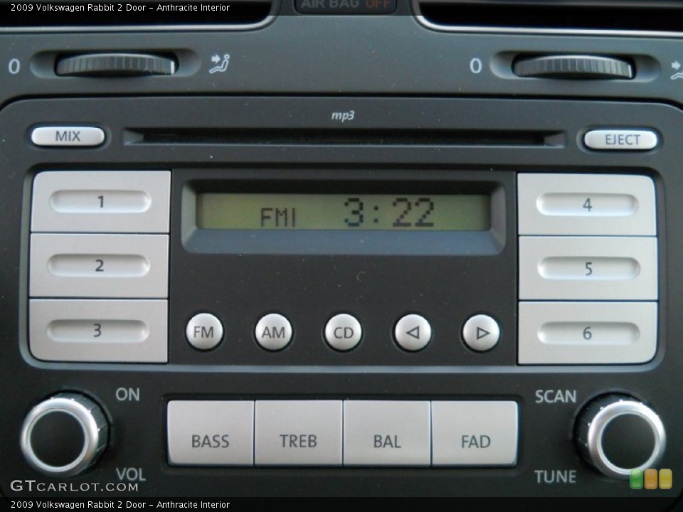 Anthracite Interior Audio System for the 2009 Volkswagen Rabbit 2 Door #55461410