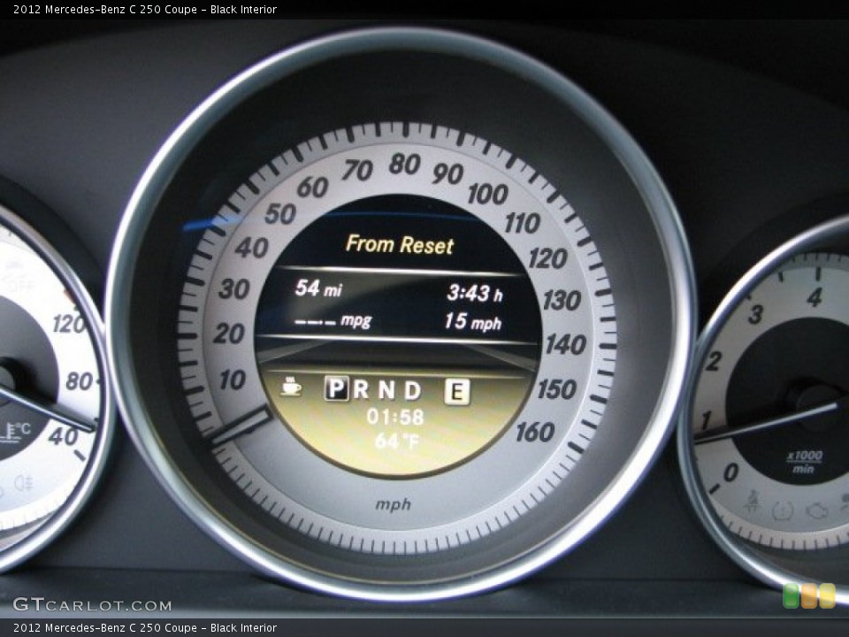 Black Interior Gauges for the 2012 Mercedes-Benz C 250 Coupe #55462800