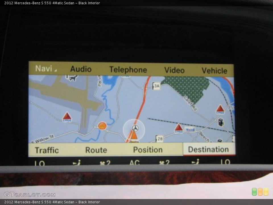 Black Interior Navigation for the 2012 Mercedes-Benz S 550 4Matic Sedan #55463216