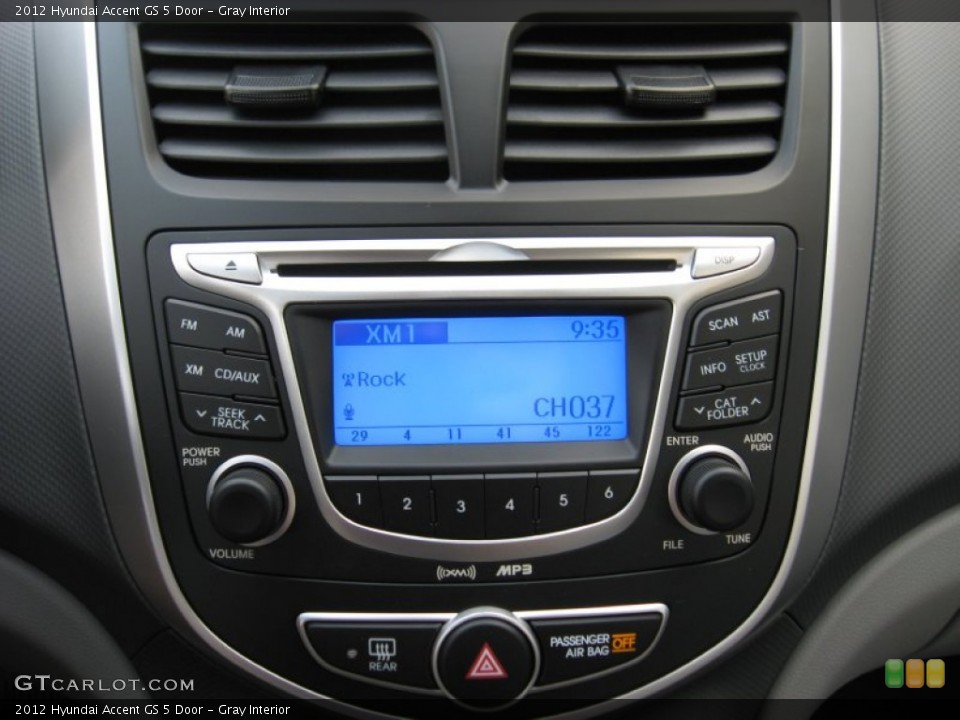 Gray Interior Audio System for the 2012 Hyundai Accent GS 5 Door #55463936