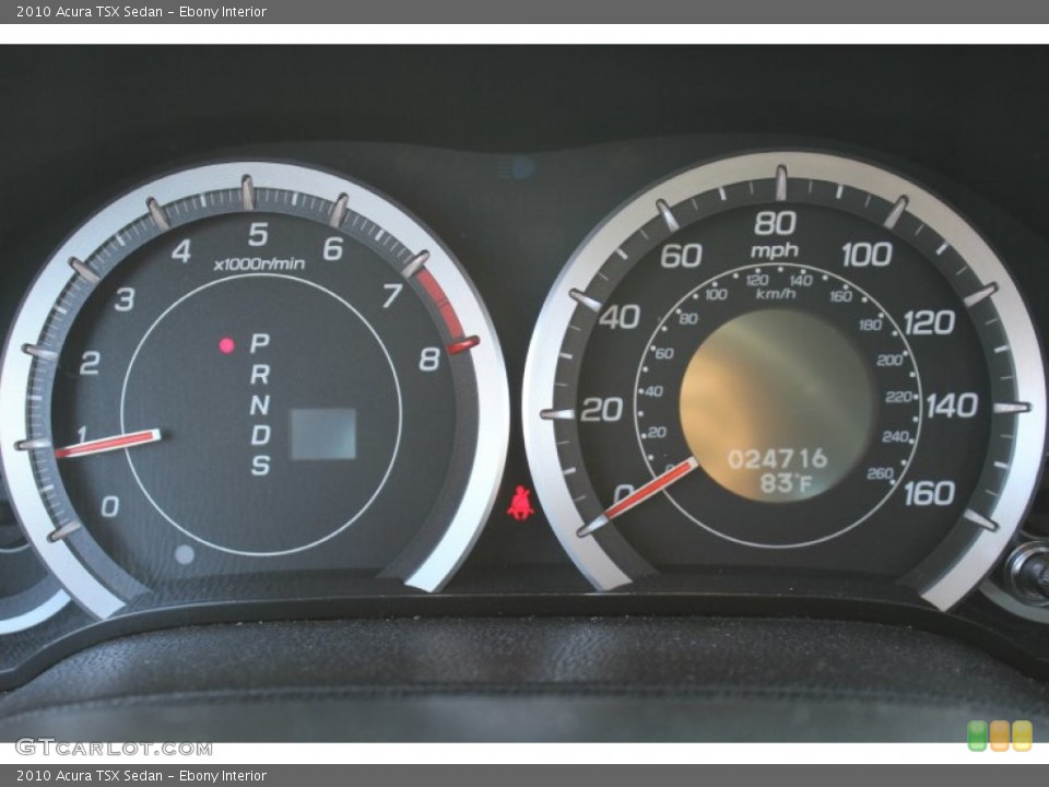 Ebony Interior Gauges for the 2010 Acura TSX Sedan #55467080
