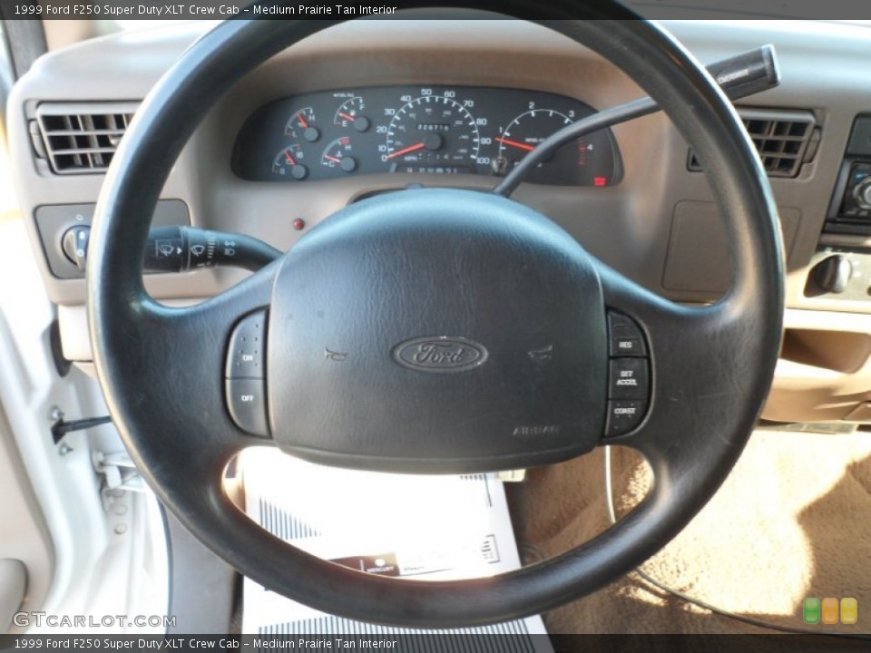 Medium Prairie Tan Interior Steering Wheel for the 1999 Ford F250 Super Duty XLT Crew Cab #55467221