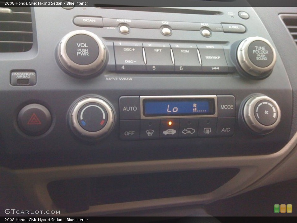 Blue Interior Controls for the 2008 Honda Civic Hybrid Sedan #55468169