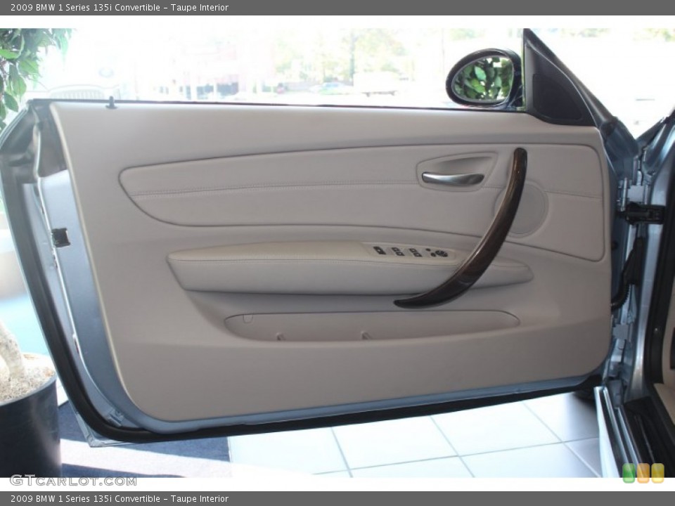 Taupe Interior Door Panel for the 2009 BMW 1 Series 135i Convertible #55469390