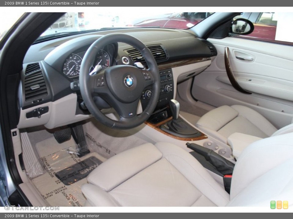 Taupe Interior Prime Interior for the 2009 BMW 1 Series 135i Convertible #55469396