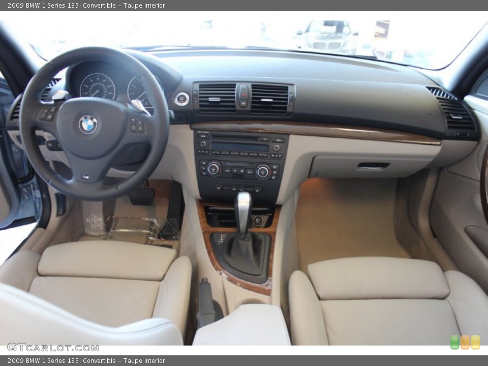 Taupe Interior Dashboard for the 2009 BMW 1 Series 135i Convertible #55469426