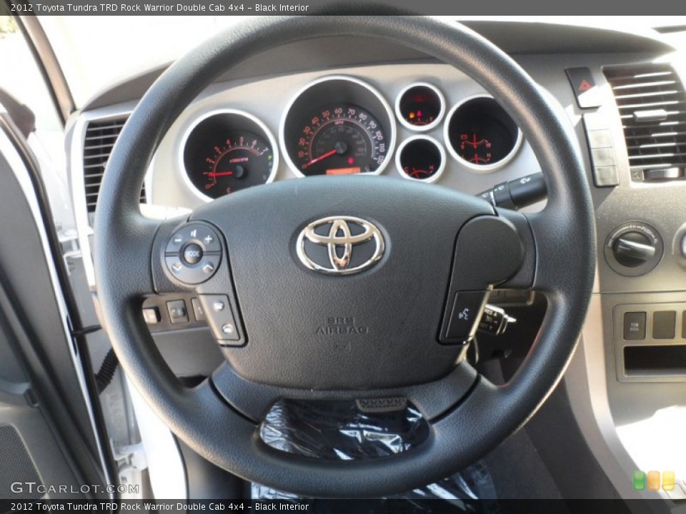 Black Interior Steering Wheel for the 2012 Toyota Tundra TRD Rock Warrior Double Cab 4x4 #55469507