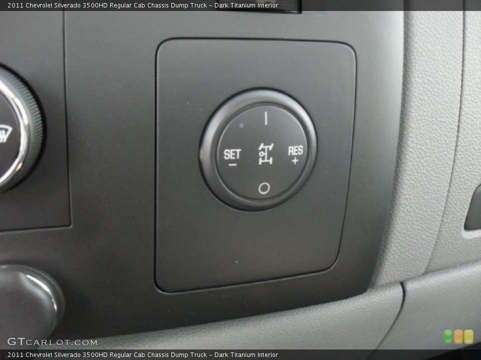 Dark Titanium Interior Controls for the 2011 Chevrolet Silverado 3500HD Regular Cab Chassis Dump Truck #55469588