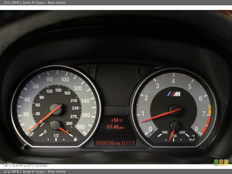 Black Interior Gauges for the 2011 BMW 1 Series M Coupe #55470410