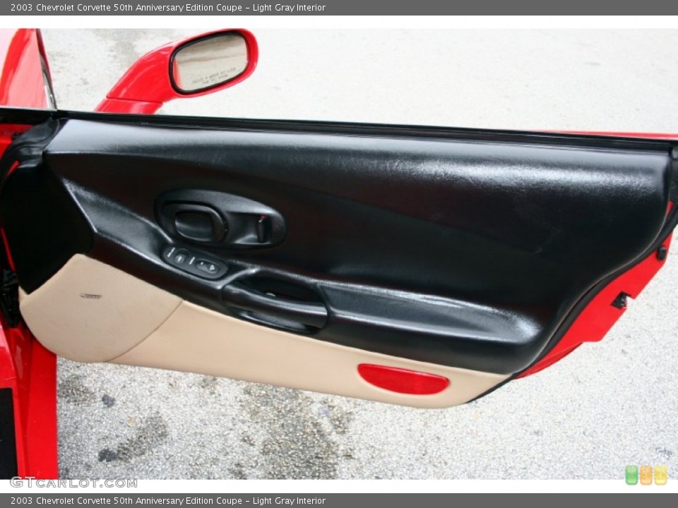 Light Gray Interior Door Panel for the 2003 Chevrolet Corvette 50th Anniversary Edition Coupe #55475783