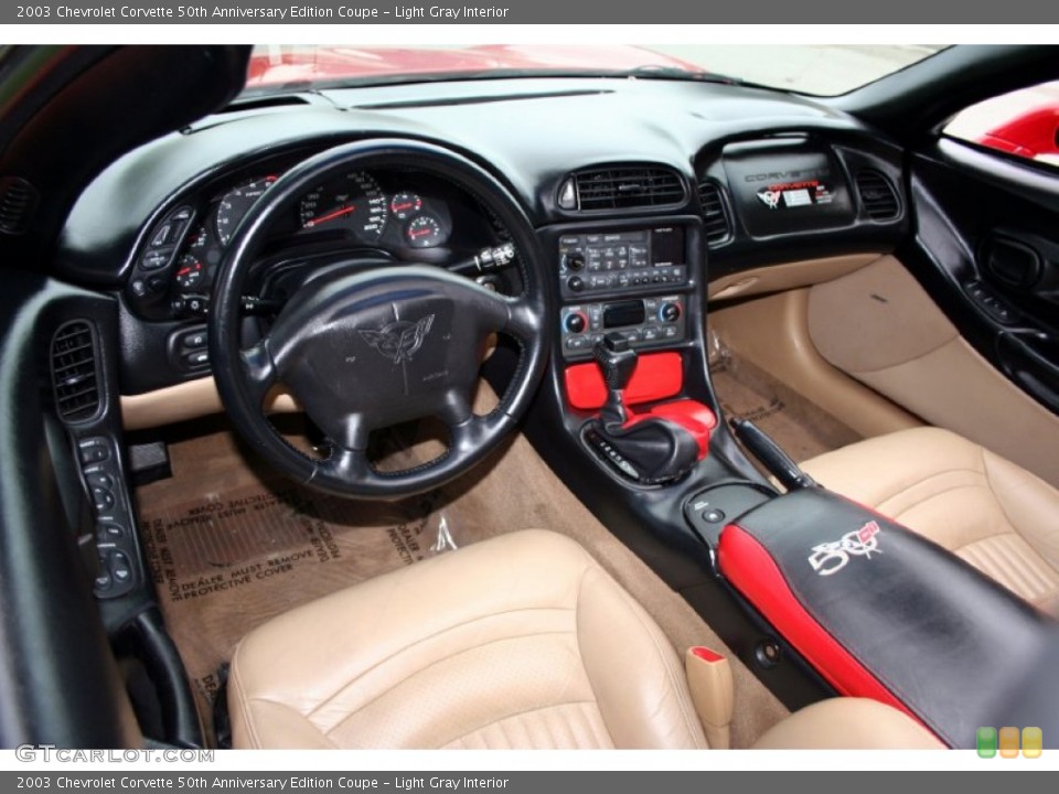 Light Gray Interior Dashboard for the 2003 Chevrolet Corvette 50th Anniversary Edition Coupe #55475919