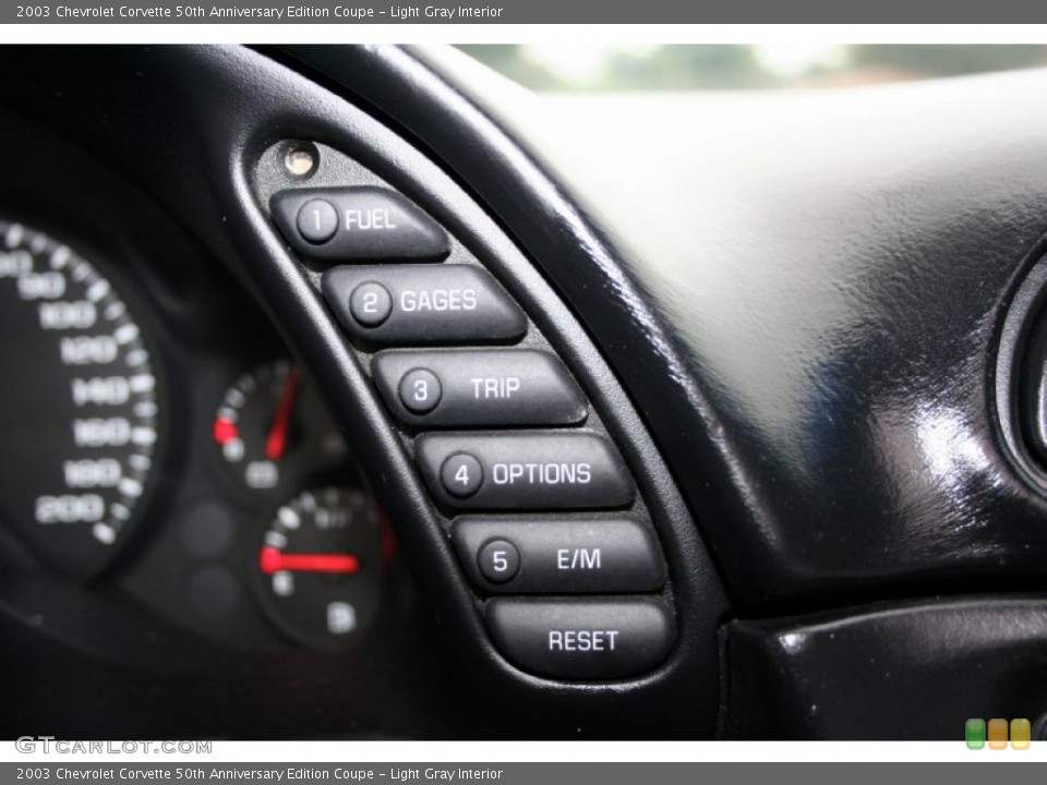 Light Gray Interior Controls for the 2003 Chevrolet Corvette 50th Anniversary Edition Coupe #55476041