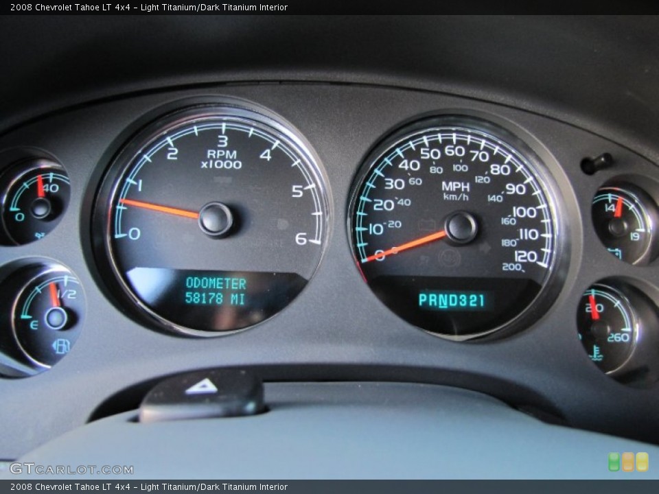 Light Titanium/Dark Titanium Interior Gauges for the 2008 Chevrolet Tahoe LT 4x4 #55476629