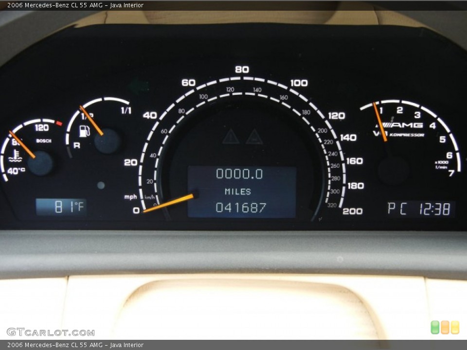Java Interior Gauges for the 2006 Mercedes-Benz CL 55 AMG #55476725