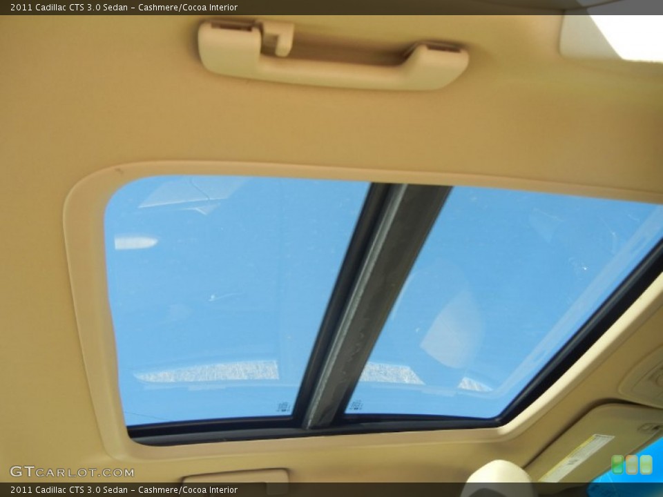 Cashmere/Cocoa Interior Sunroof for the 2011 Cadillac CTS 3.0 Sedan #55477364