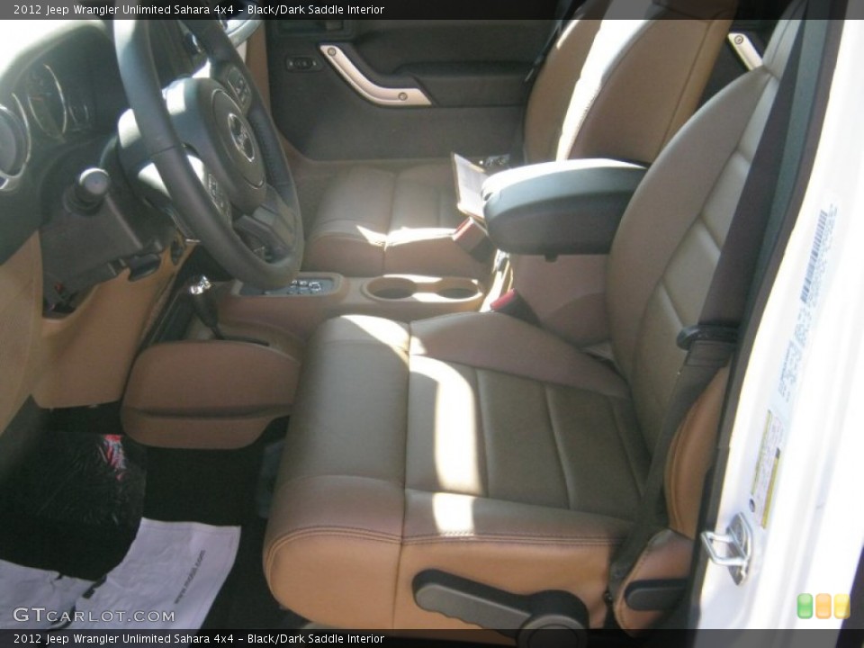 Black/Dark Saddle Interior Photo for the 2012 Jeep Wrangler Unlimited Sahara 4x4 #55486241