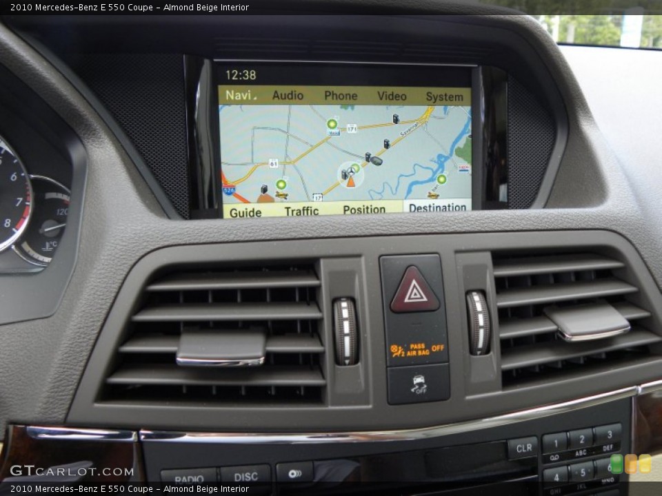 Almond Beige Interior Navigation for the 2010 Mercedes-Benz E 550 Coupe #55486946