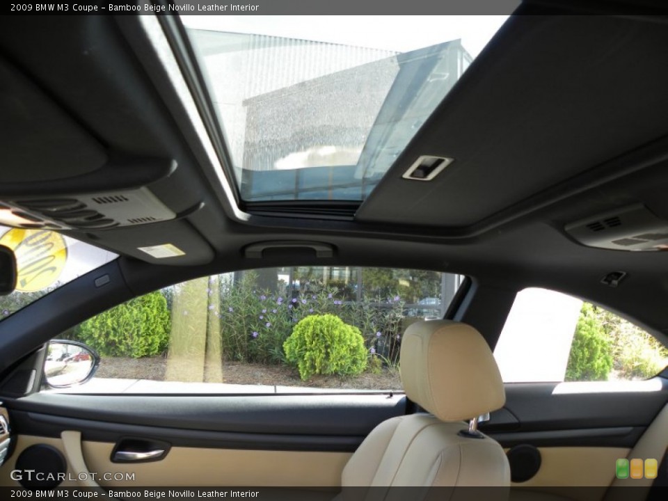 Bamboo Beige Novillo Leather Interior Sunroof for the 2009 BMW M3 Coupe #55487042