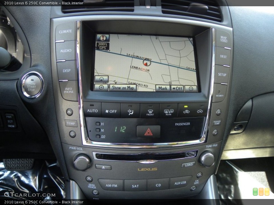 Black Interior Navigation for the 2010 Lexus IS 250C Convertible #55487144