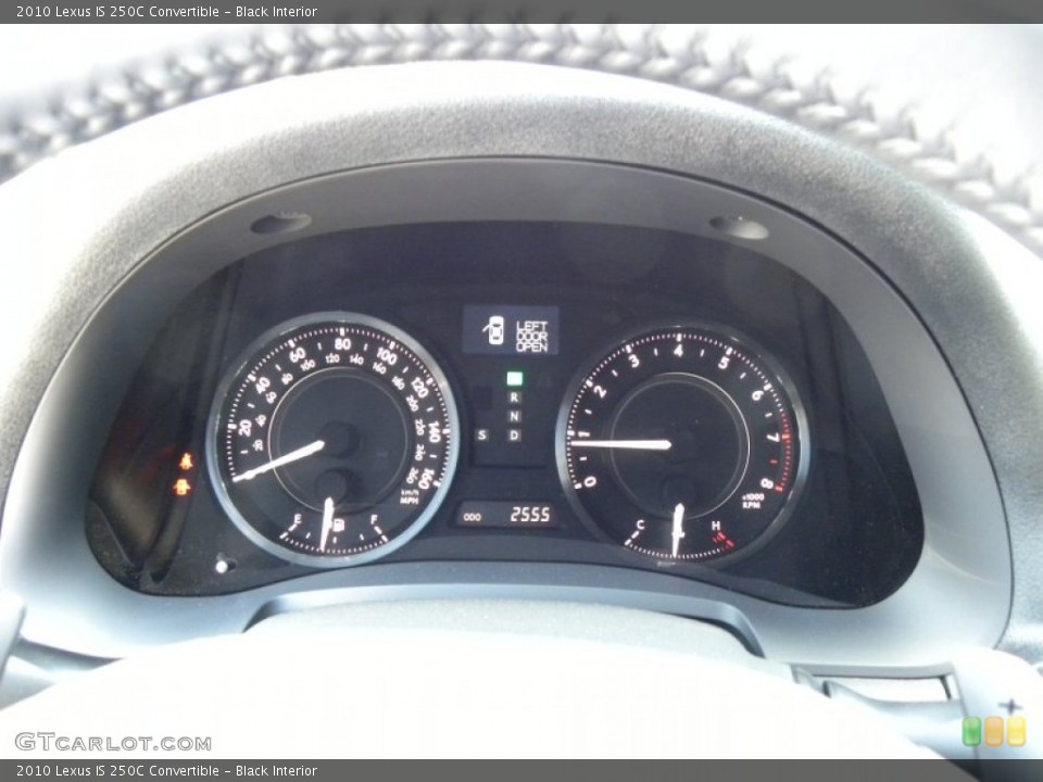 Black Interior Gauges for the 2010 Lexus IS 250C Convertible #55487153