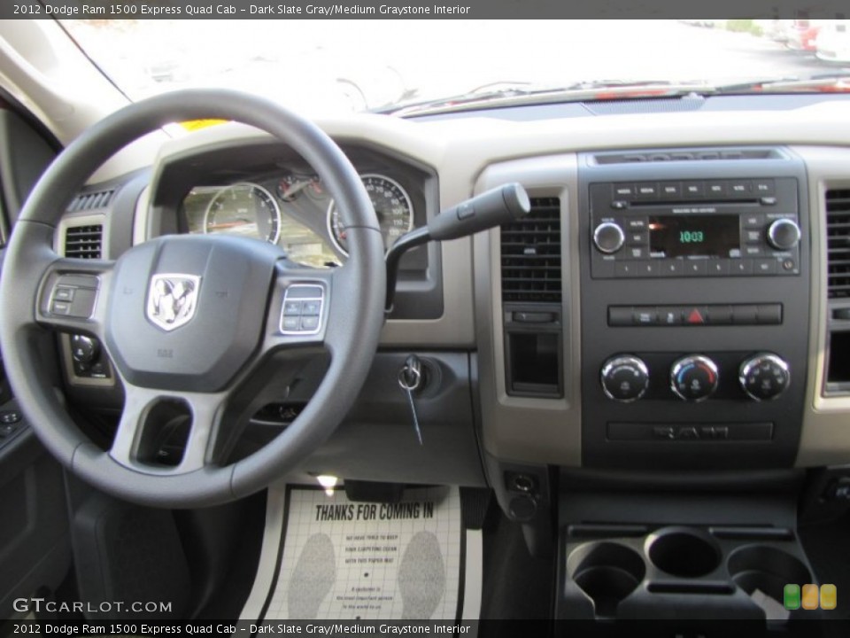 Dark Slate Gray/Medium Graystone Interior Dashboard for the 2012 Dodge Ram 1500 Express Quad Cab #55488668