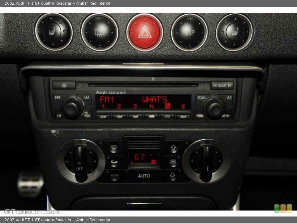 Amber Red Interior Audio System for the 2002 Audi TT 1.8T quattro Roadster #55489017
