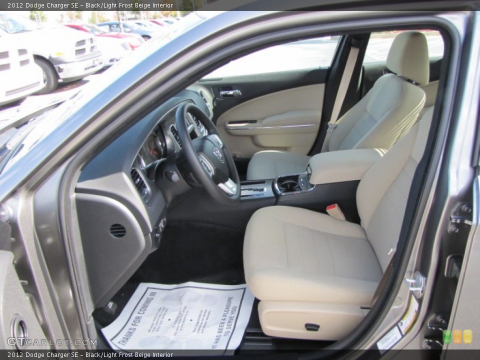 Black/Light Frost Beige Interior Photo for the 2012 Dodge Charger SE #55489826