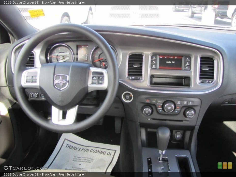 Black/Light Frost Beige Interior Dashboard for the 2012 Dodge Charger SE #55489856