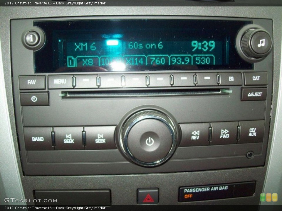 Dark Gray/Light Gray Interior Audio System for the 2012 Chevrolet Traverse LS #55492382