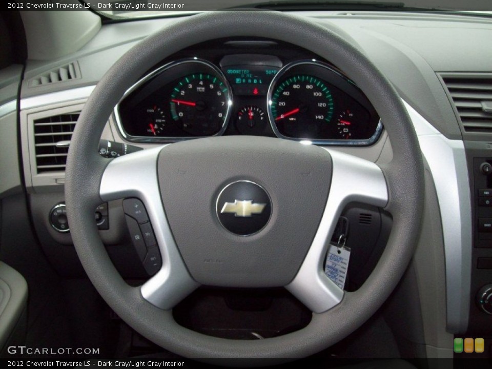 Dark Gray/Light Gray Interior Steering Wheel for the 2012 Chevrolet Traverse LS #55492538