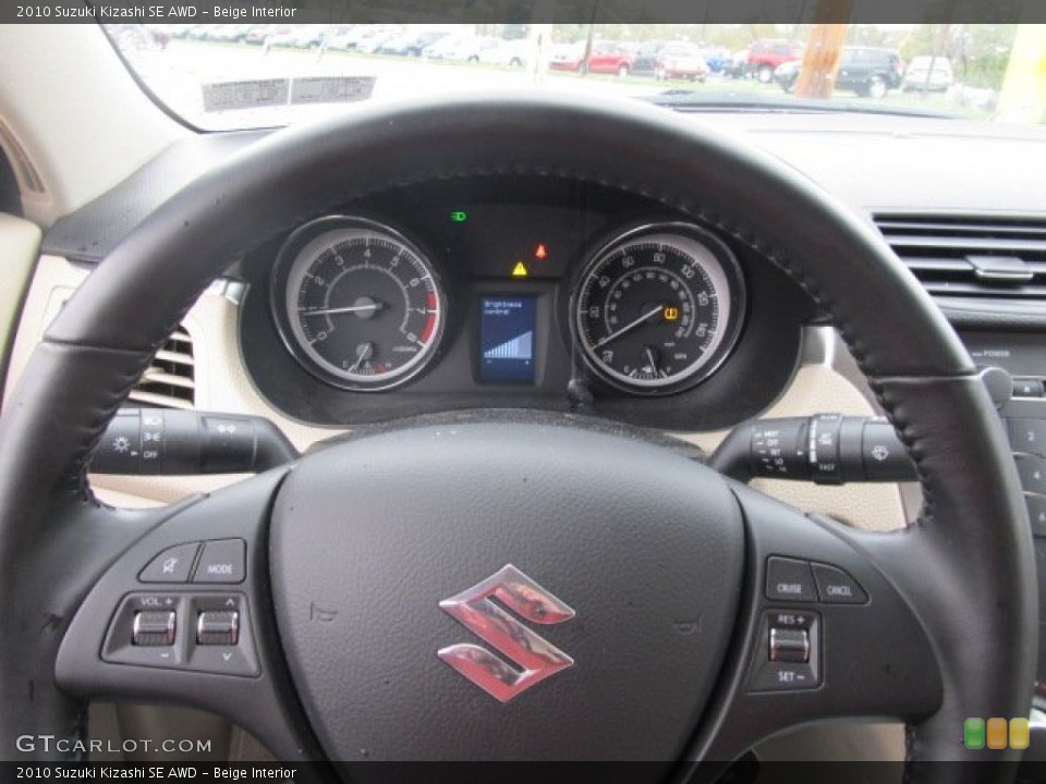 Beige Interior Steering Wheel for the 2010 Suzuki Kizashi SE AWD #55494614