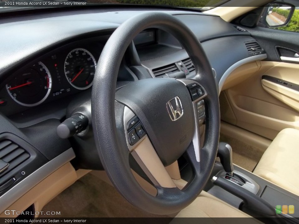 Ivory Interior Steering Wheel for the 2011 Honda Accord LX Sedan #55499168