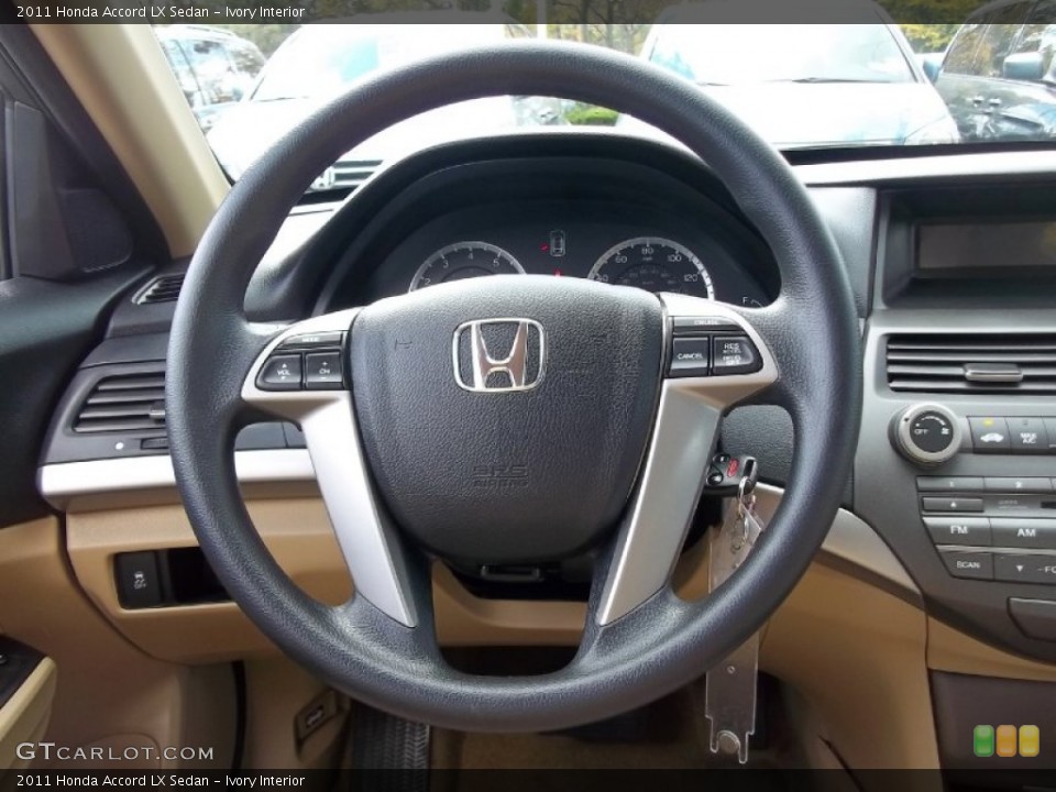 Ivory Interior Steering Wheel for the 2011 Honda Accord LX Sedan #55499177