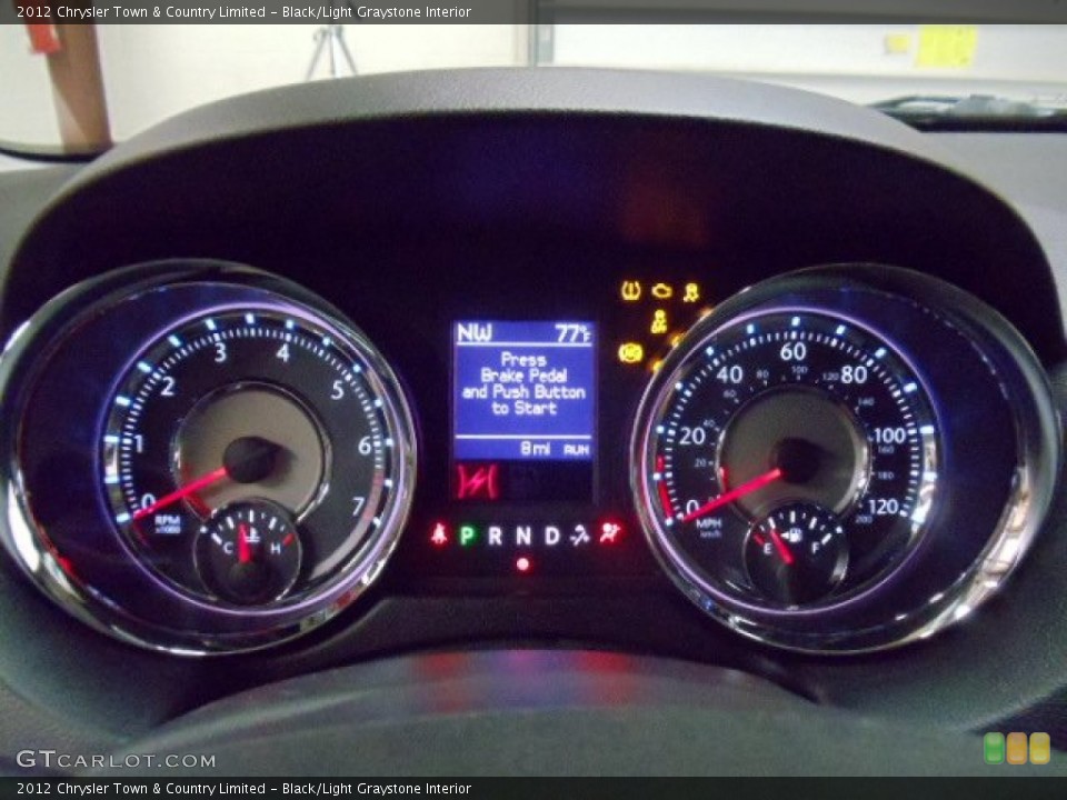 Black/Light Graystone Interior Gauges for the 2012 Chrysler Town & Country Limited #55500753