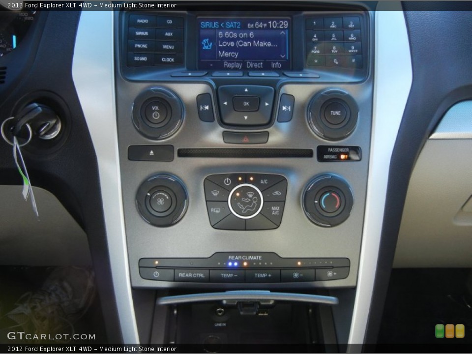 Medium Light Stone Interior Controls for the 2012 Ford Explorer XLT 4WD #55501435