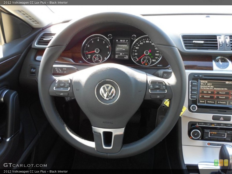 Black Interior Steering Wheel for the 2012 Volkswagen CC Lux Plus #55504571
