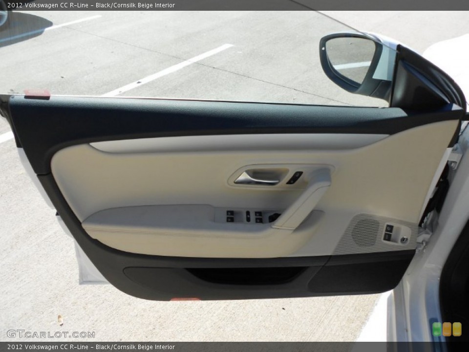 Black/Cornsilk Beige Interior Door Panel for the 2012 Volkswagen CC R-Line #55504742