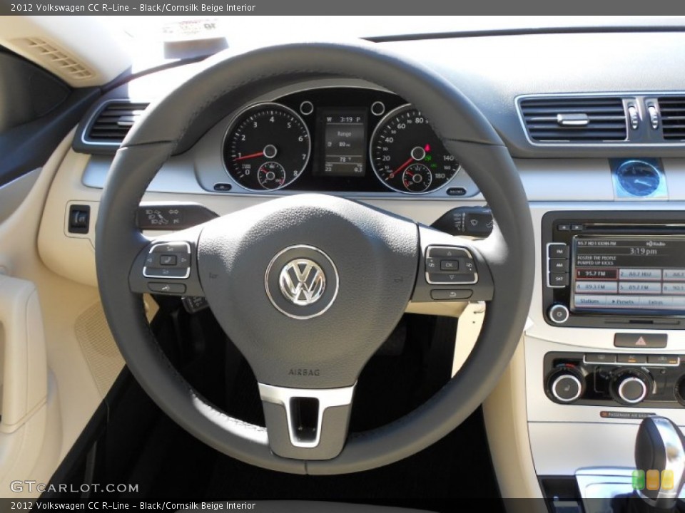 Black/Cornsilk Beige Interior Steering Wheel for the 2012 Volkswagen CC R-Line #55504790