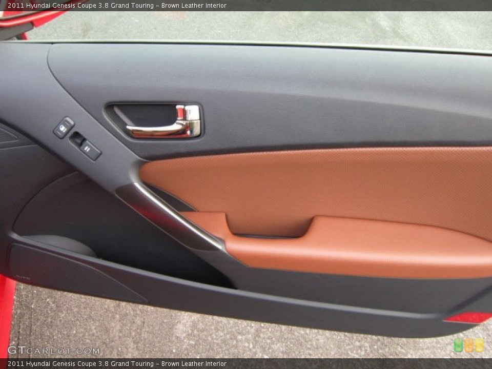 Brown Leather Interior Door Panel for the 2011 Hyundai Genesis Coupe 3.8 Grand Touring #55505561