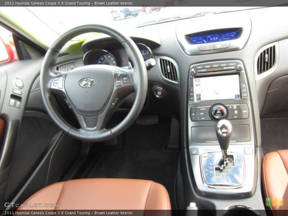 Brown Leather Interior Dashboard for the 2011 Hyundai Genesis Coupe 3.8 Grand Touring #55505576