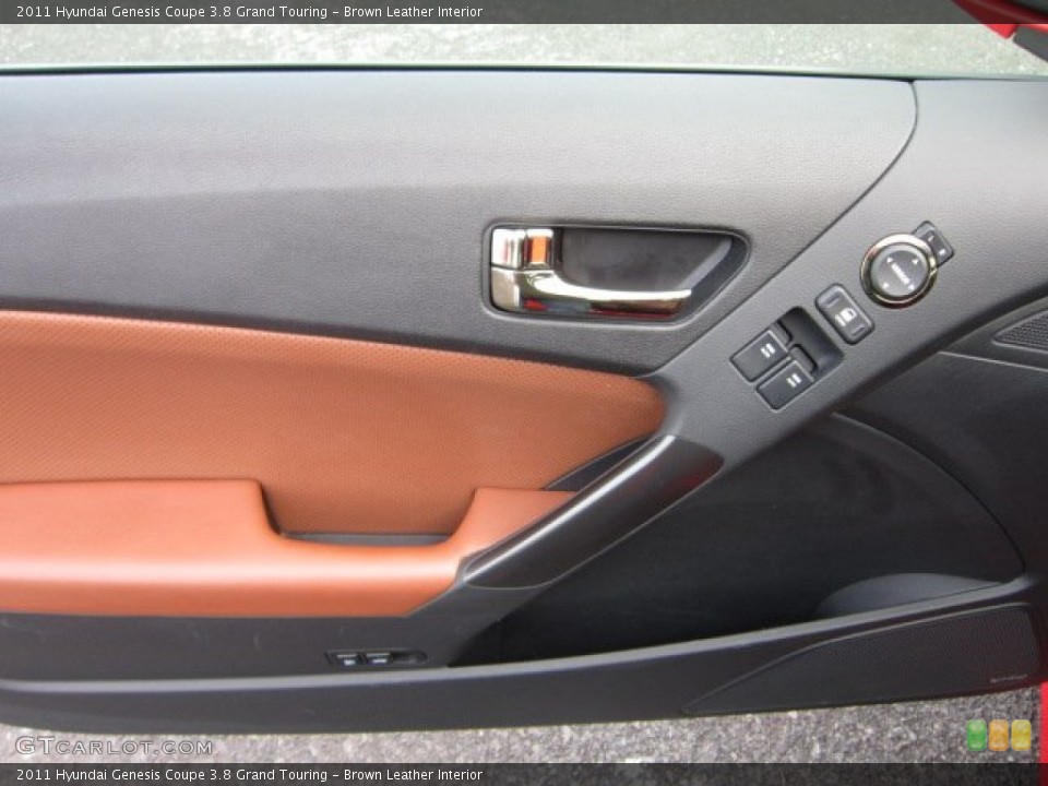 Brown Leather Interior Door Panel for the 2011 Hyundai Genesis Coupe 3.8 Grand Touring #55505618