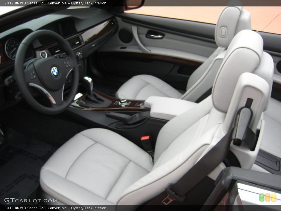 Oyster/Black Interior Photo for the 2012 BMW 3 Series 328i Convertible #55507622
