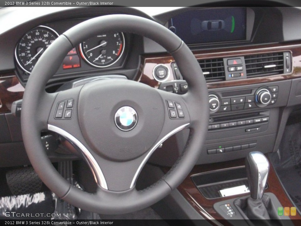 Oyster/Black Interior Dashboard for the 2012 BMW 3 Series 328i Convertible #55507631