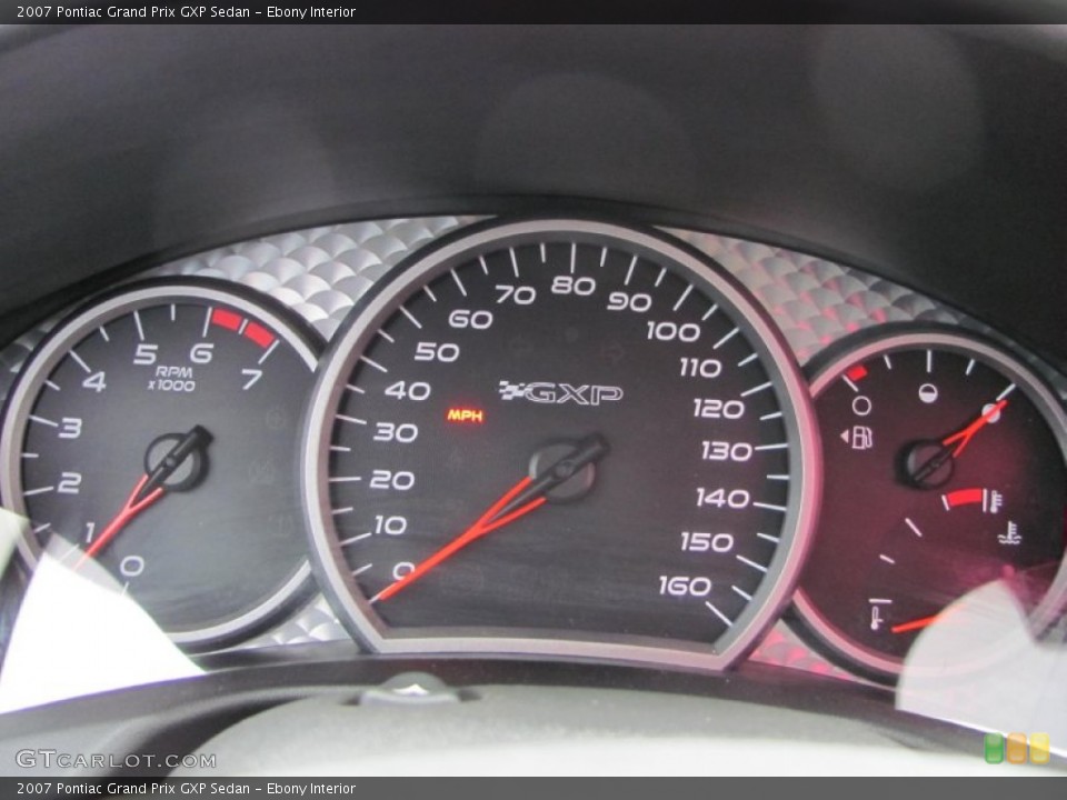 Ebony Interior Gauges for the 2007 Pontiac Grand Prix GXP Sedan #55509611